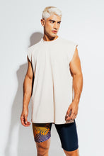 Load image into Gallery viewer, NUDE SLEEVELESS LONG T-SHIRT
